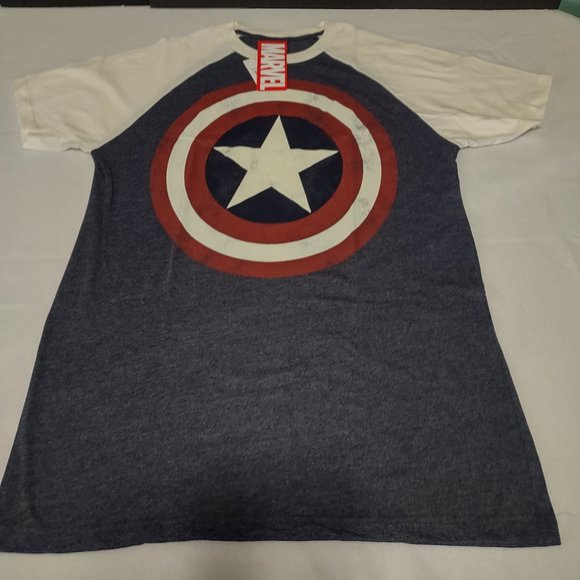 Mens Crew Neck Short Sleeve Captain America Big and Tall SIZE LT - Picture 1 of 11